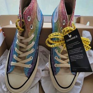 Converse x Miley Cyrus pride shoes.